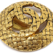 Chanel Button Earrings Gold Clip-On 29/2889