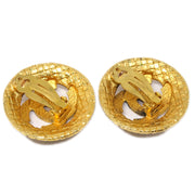 Chanel Button Earrings Gold Clip-On 29/2889