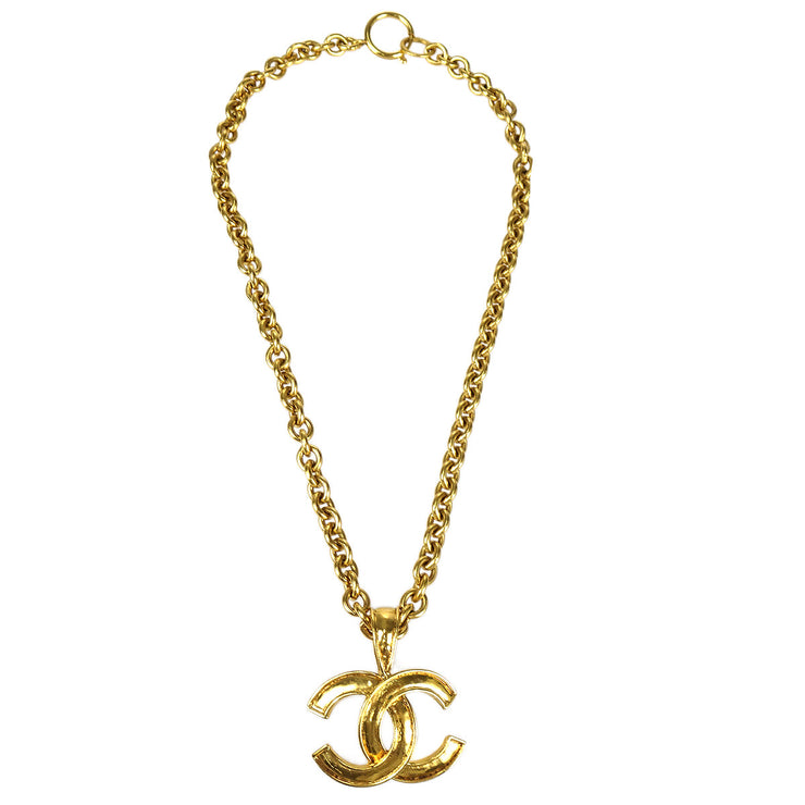 Chanel Gold Chain Pendant Necklace 94A