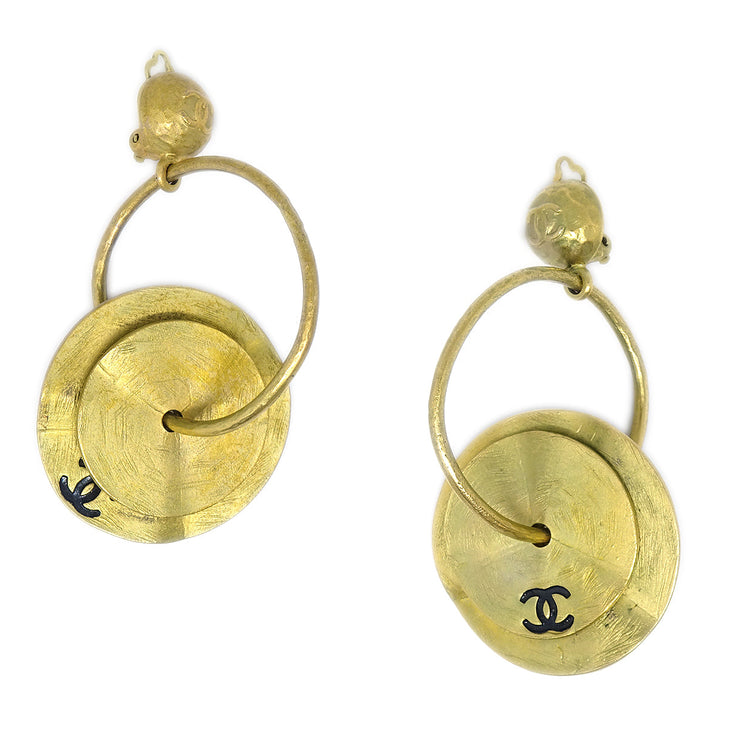 Chanel 1994箍耳环夹式金色94A