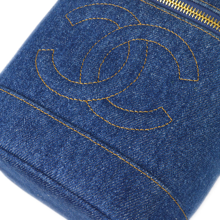 Chanel 1996-1997 Denim Timeless Vanity Handbag