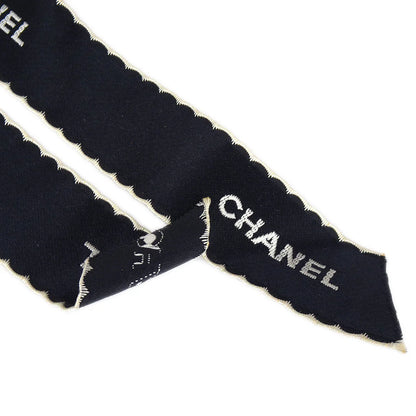 Chanel Ribbon Bow Brooch Pin Corsage Black