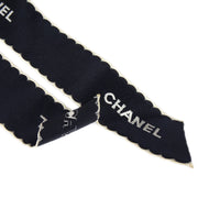 Chanel Ribbon Bow Brooch Pin Corsage Black