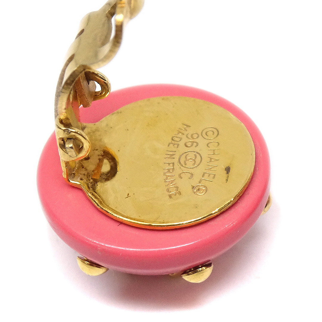 Chanel Button Earrings Pink Clip-On 96C – AMORE Vintage Tokyo