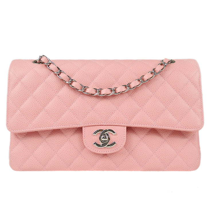 Chanel Classic 17C Pink Caviar Medium Double Flap Bag Series#23, Luxury,  Bags & Wallets on Carousell