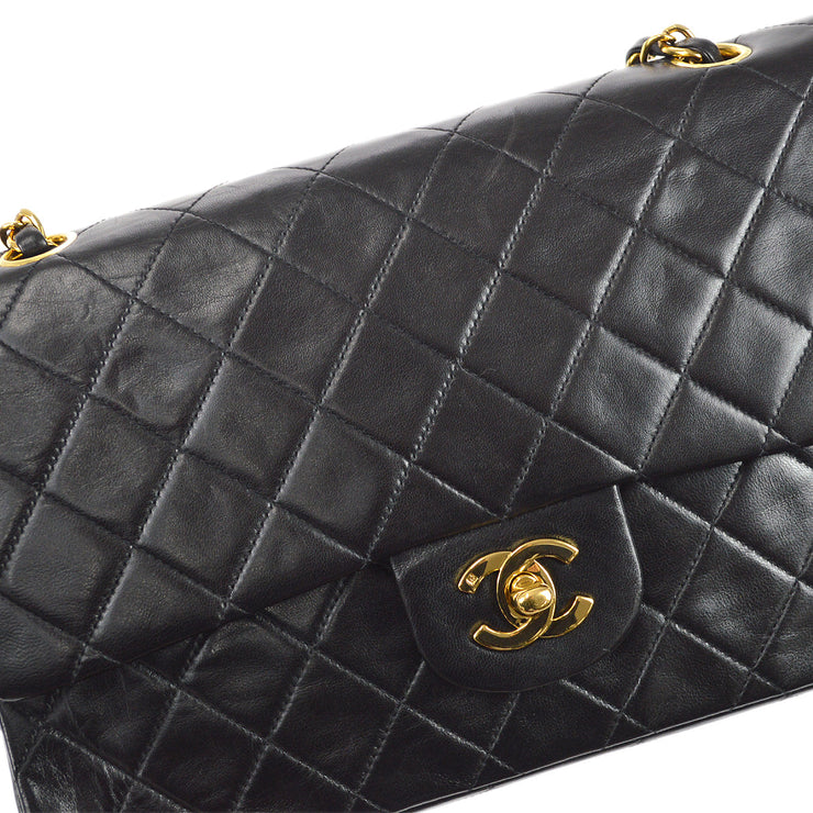 Chanel Classic Double Medium Shoulder Bag Black Lambskin – AMORE Vintage  Tokyo