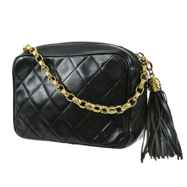 Chanel Fringe Bijou Chain Shoulder Bag Black Lambskin – AMORE Vintage Tokyo