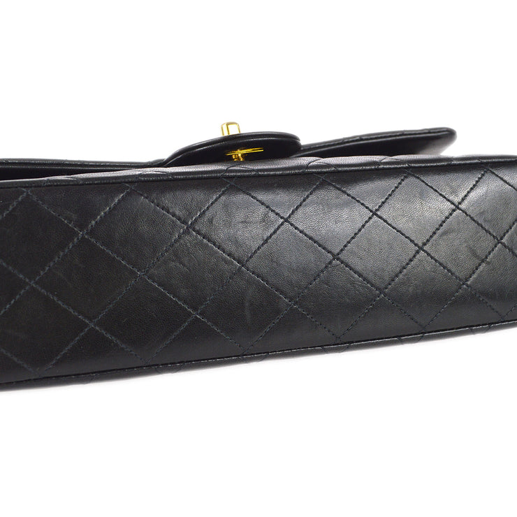 Chanel Classic Double Medium Shoulder Bag Black Lambskin – AMORE