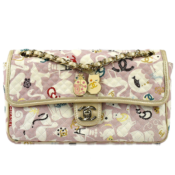 Chanel Printed Baby Animals Canvas Bag Gold Hardware, 2006-2008