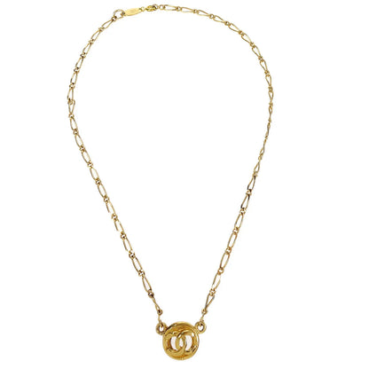 Chanel Medallion Gold Chain Pendant Necklace 1982