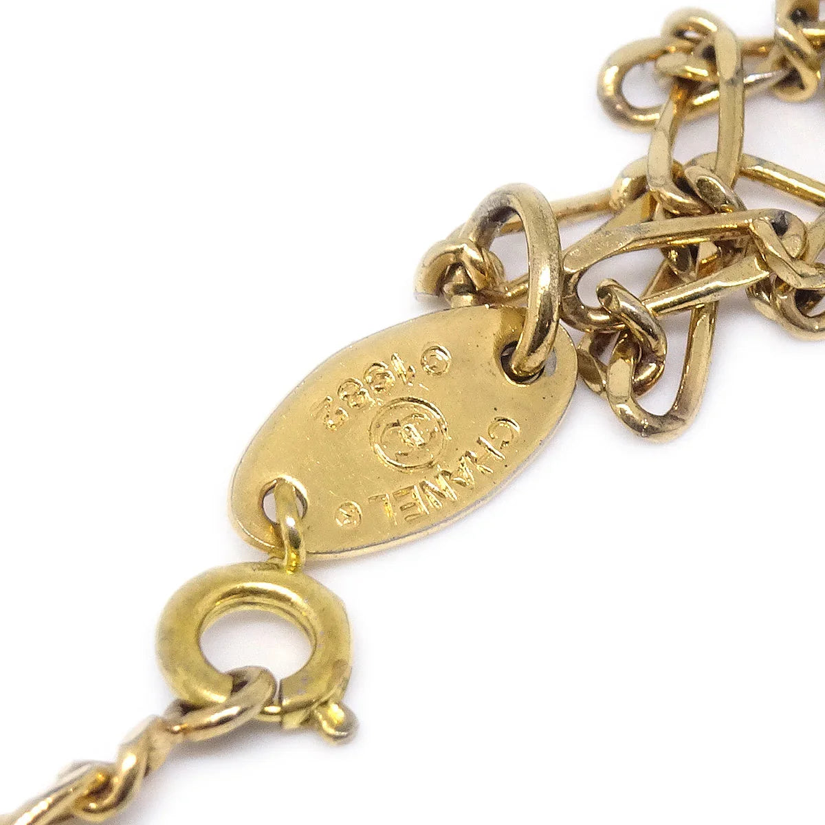 Chanel Medallion Gold Chain Pendant Necklace 1982