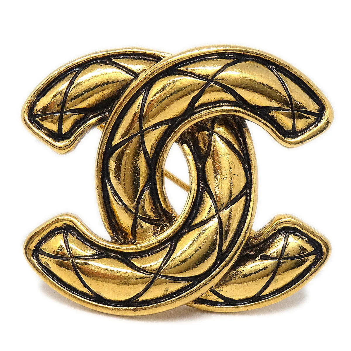 Chanel Quilted CC Brooch Small 1153