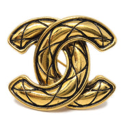 Chanel 1986-1994 Quilted CC Brooch Small 1153