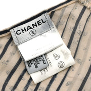 Chanel 2003秋の弓皮のストライプのノースリーブトップ＃40