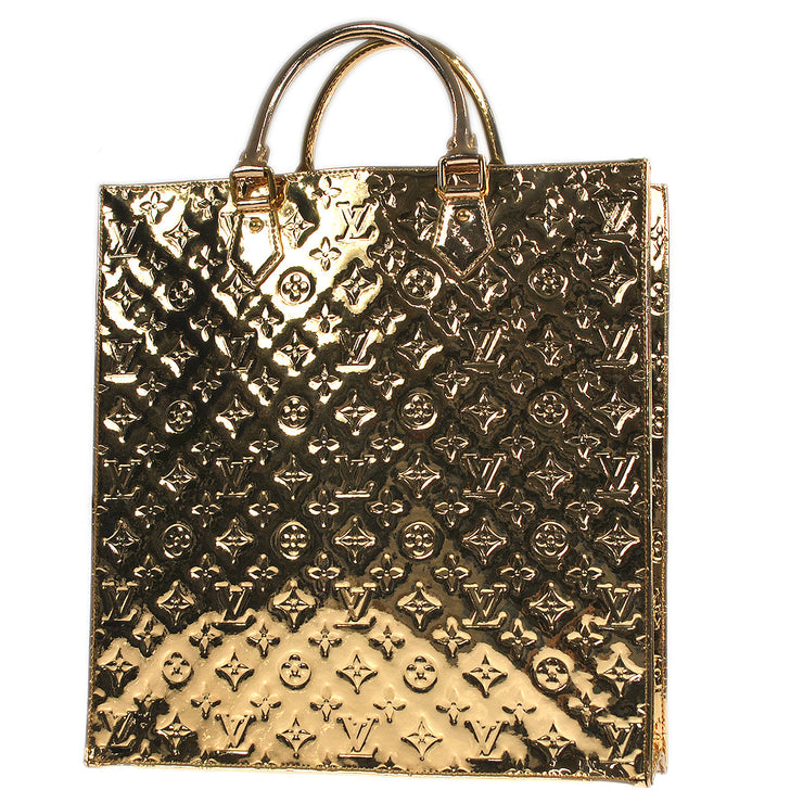 Louis Vuitton Metallic Silver Monogram Leather Miroir Sac Plat Bag