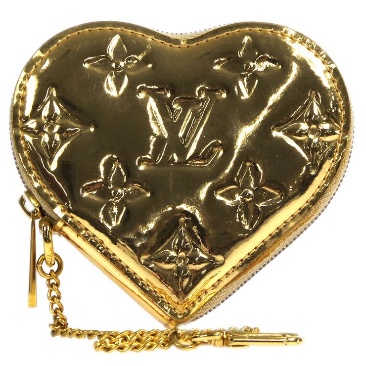 Louis Vuitton Silver Monogram Miroir Porte Monnaie Heart Coin