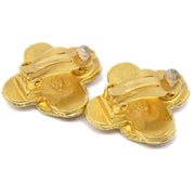 Chanel Cross Earrings Clip-On Gold 94A