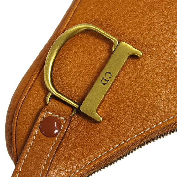 Christian Dior 2002 Saddle Coin Wallet Bag Brown