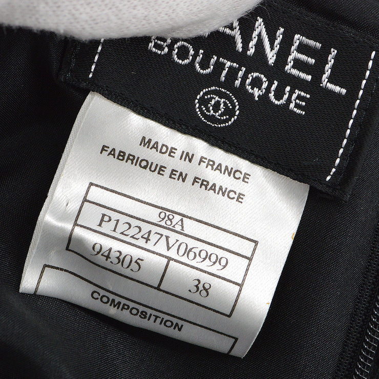 Chanel 1998 Fall draped bouclé maxi skirt #38