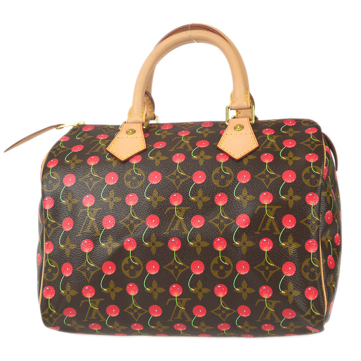Louis Vuitton Speedy 25 Handbag Monogram Cherry Murakami M95009 97852