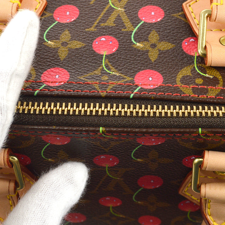 Louis Vuitton Speedy 25 Handbag Monogram Cherry Murakami M95009 SP0035 97852
