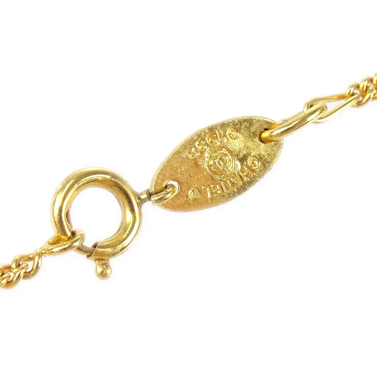 Chanel 1983 Round CC Gold Chain Pendant Necklace