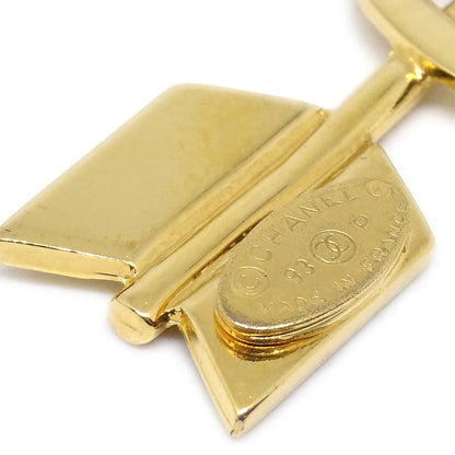 Chanel 1993 CC和Arrow Brooch Pin Gold 93p