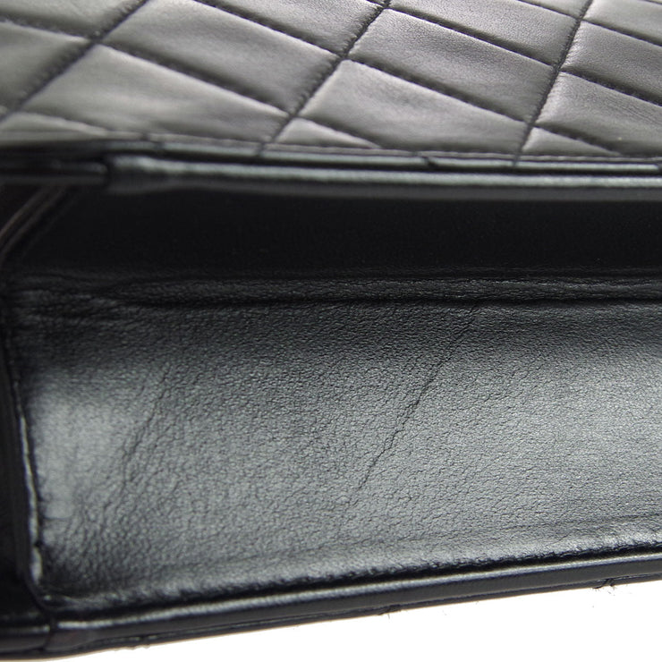 Chanel 2000-2001 Half Flap Medium Black Lambskin