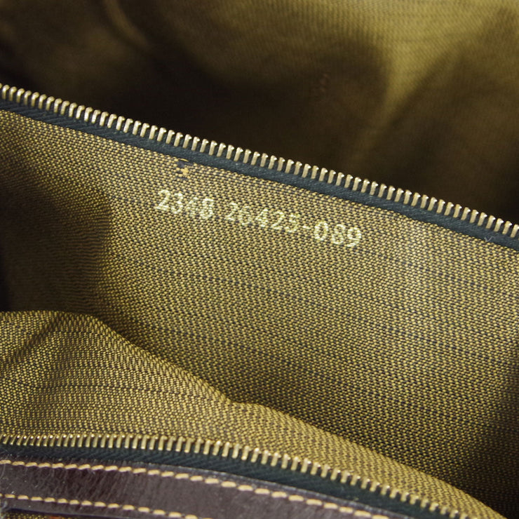 FENDI 70s Pequin Pattern Shoulder Pochette Bag Brown – AMORE Vintage Tokyo