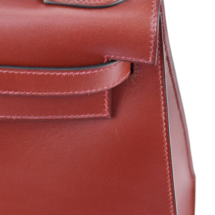 Hermès Vintage Rouge H Box Calf Sellier Kelly 32 GHW, myGemma, SG