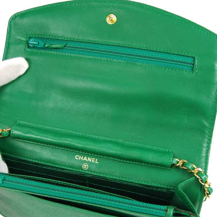 Chanel * 1994-1996 Timeless WOC Wallet on Chain Green Caviar