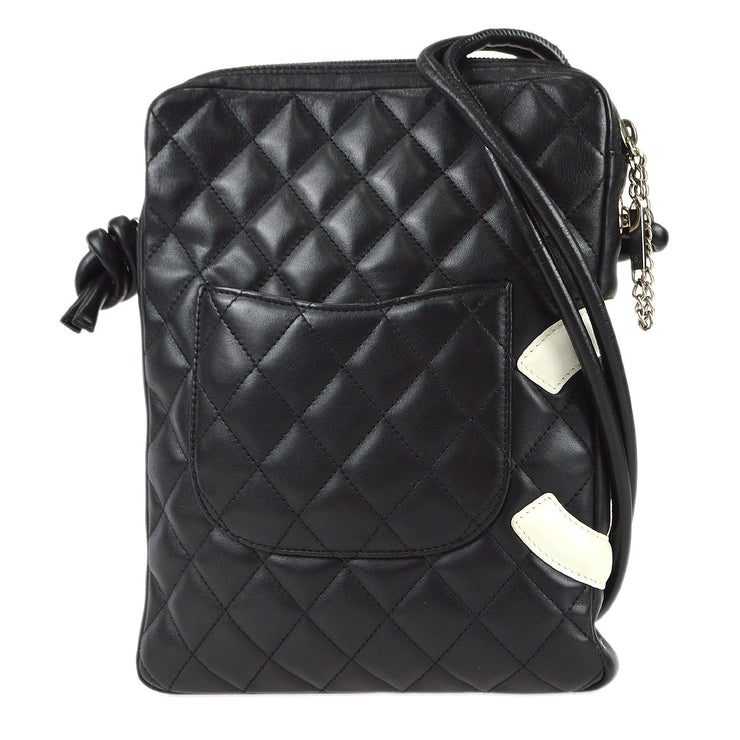 CHANEL Cambon Ligne Bowler Bag in Quilted White Leather 2005-2006