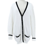 Chanel 1996 Spring CC-buttons V-neck cotton cardigan #46