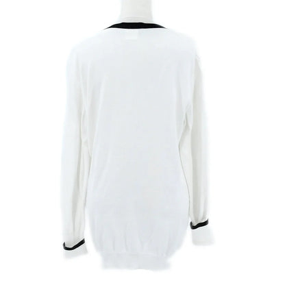 Chanel 1996 Spring CC-buttons V-neck cotton cardigan #46