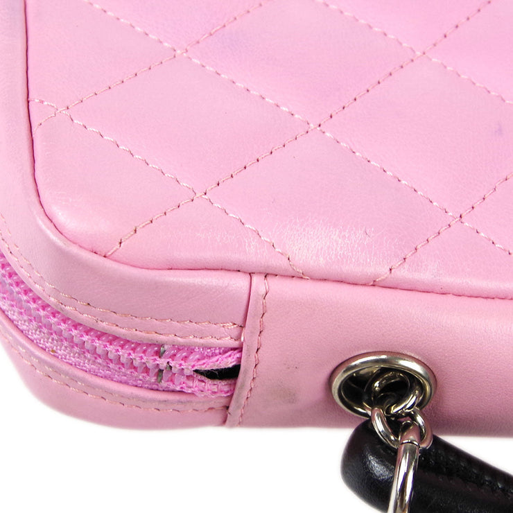 CHANEL Cambon Ligne Bowler Bag in Pink Leather 2004 - 2005