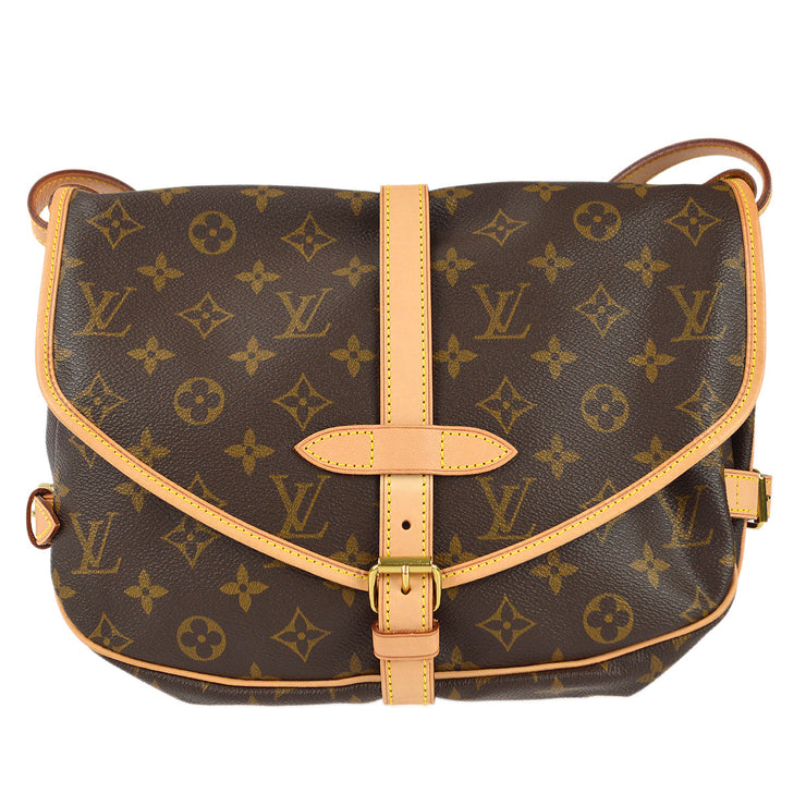 Louis Vuitton LV Vintage Denim Saumur 30 Crossbody Shoulder Bag