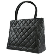 Chanel Medallion Tote Handbag Black Caviar