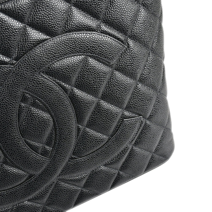 Chanel Medallion Tote Handbag Black Caviar