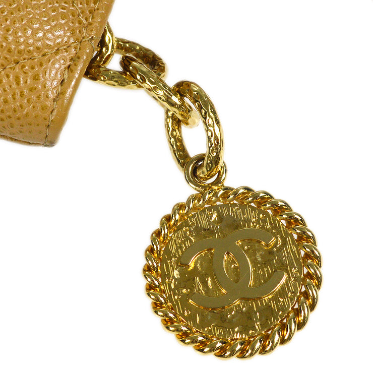 Chanel 2000-2001 Medallion Tote Beige Caviar
