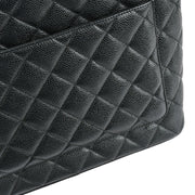 Chanel Medallion Tote Handbag Black Caviar