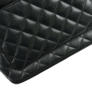 Chanel Medallion Tote Handbag Black Caviar