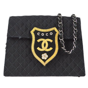 Chanel * 2004-2005 Emblem Chain Shoulder Bag Black