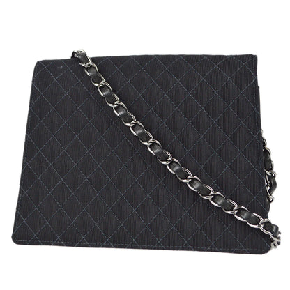 Chanel * 2004-2005 Emblem Chain Shoulder Bag Black