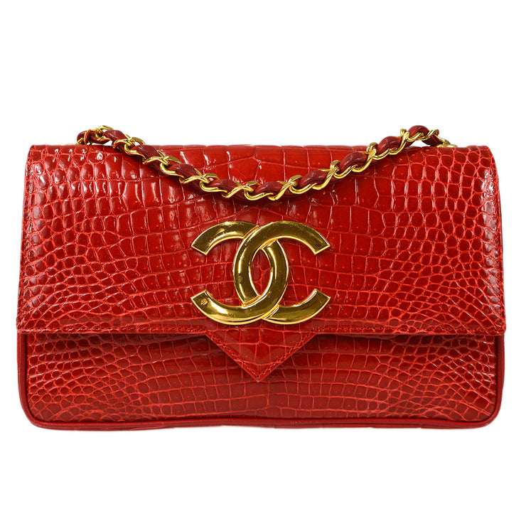 Chanel Vintage Crocodile Flap Shoulder Bag - Consigned Designs