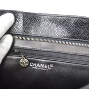 Chanel 2000-2001 Medallion Tote Handbag Black Caviar