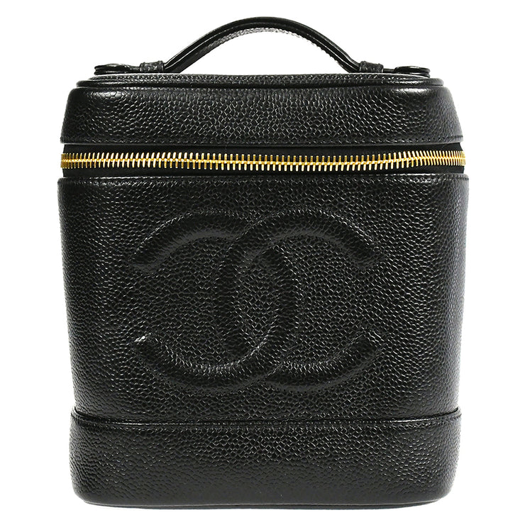 Chanel 2001-2003 Vanity Handbag Black Caviar