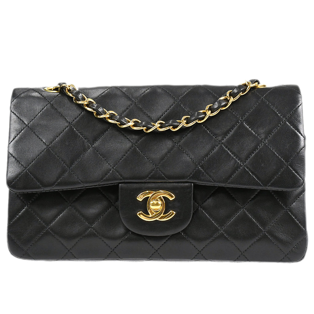 Chanel Vintage Quilted Lambskin Small Classic Double Flap Bag