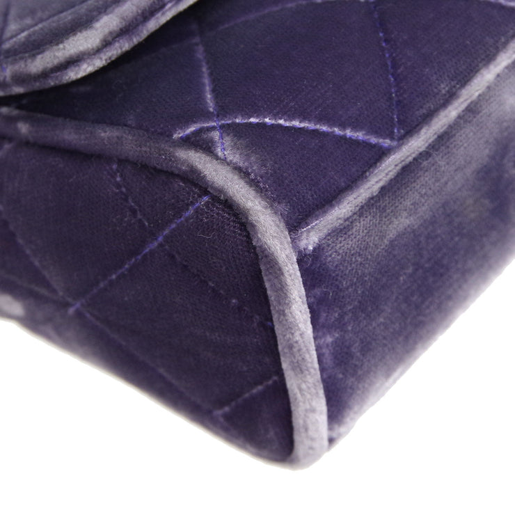 Chanel * 1994-1996 Cube Straight Flap Mini Purple Velvet – AMORE