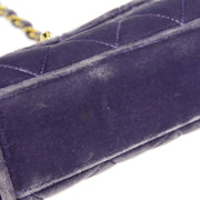 Chanel * 1994-1996 Cube Straight Flap Mini Purple Velvet
