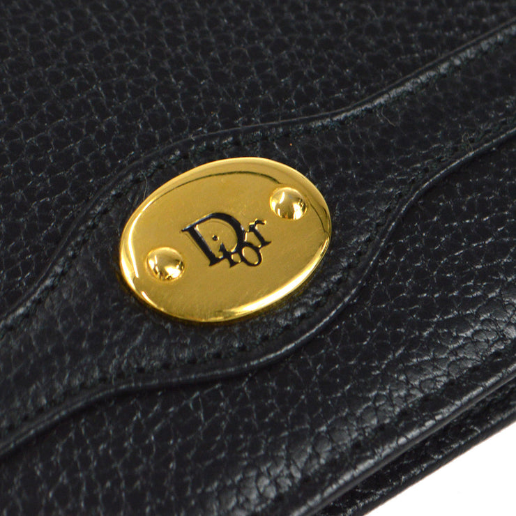 Dior, Bags, Black Bifold Christian Dior Wallet With Dior Logo Embossing